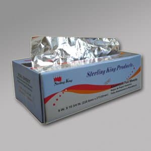 9POPUP-SK, 9” Pop-Up Interfolded Aluminum Foil Sheets, 9x10 3/4, Silver, 475/Box, 6 boxes of 475 sheets, (Total 2850 sheet/cs)