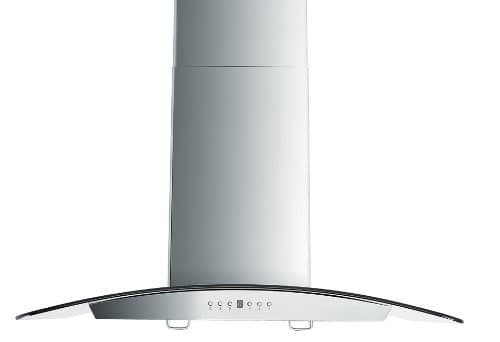 Z Line GL5i-36 Stainless Steel and Glass Island Mount Range Hood, 36-Inch