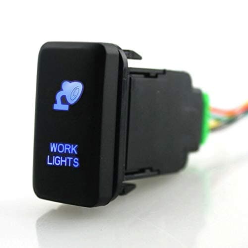 zhoufeng Sale On-Off Push Switch for Toyota Tacoma FJ Cruiser 4Runner Highlander L&ED Light Bar Switch Push Button (Color : Work Lights)