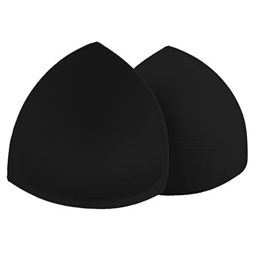 SERMICLE Bra Pad Inserts 4 Pairs, Bra Pads Sewn Padded for Sports Bra A/B or C/D,D/E Cup Beige or Black, White Optional