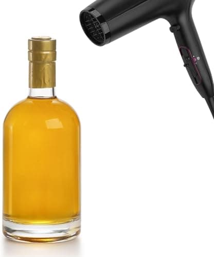 Hacaroa 2 Pack Heavy Base Glass Liquor Bottles, 25 Oz (750ml) Nordic Vodka Bottles with T-Top Cap for Homebrewing, Whiskey, Sauces, Syrups