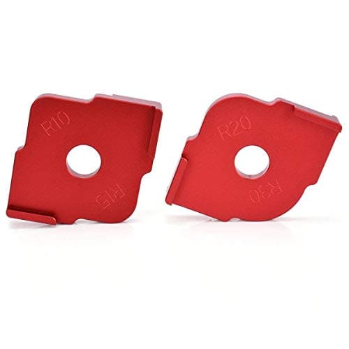 Evwoge Aluminum Alloy Radius Jig Router Templates, Radius Quick-Jig Bit Templates for Routing Rounded Corners R10 R15 R20 R30, Set of 2