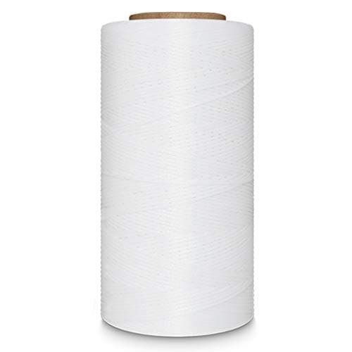 Leather Sewing Thread Stitching String - DIY Craft Flat Waxed Cord 284 Yards (White)