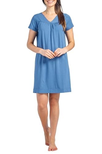 Fishers Finery Women's EcoFabric Short Sleeve Nightgown; Relaxed Fit