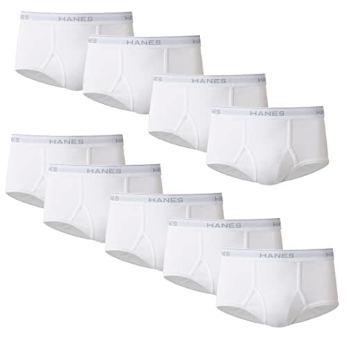 Hanes Men's Men's Underwear Briefs Pack, Full-rise White Cotton Briefs, Brief Underwear, Moisture-wicking Briefs Briefs (pack of 6)