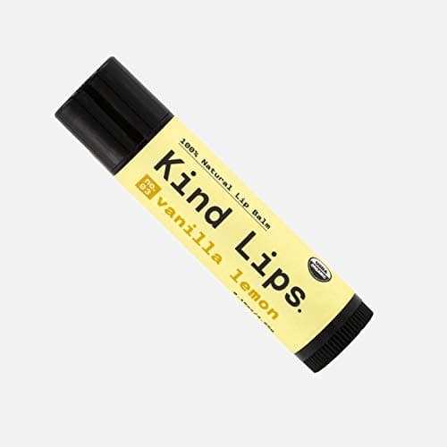 Kind Lips Organic Vanilla Lemon Lip Balm – Cruelty Free & Natural Single Tube – Moisturizing Chap stick Alternative – Gluten Free, Grain Free, Made in USA – Soft, Hydrated LipsUSDA Organic