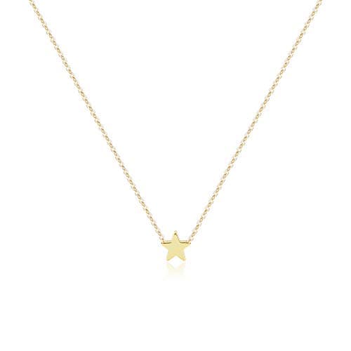 Suecy Gold Tiny Cross Necklace 18K Gold Plated Dainty Faith Heart Moon Dot Star Handmade Necklace for Women
