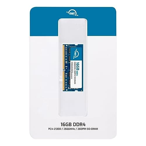 OWC 16.0GB 2666MHz DDR4 PC4-21300 SO-DIMM 260 Pin Memory Upgrade, (OWC2666DDR4S16G), for 2018 Mac mini (macmini18,1), Early 2019 27 inch iMac (iMac19,1) and PC laptops