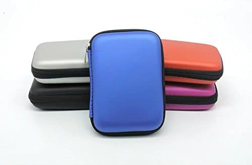 Secretrain 1pc Portable Hard Disk Drive Shockproof Zipper Case 2.5" HDD Bag, Blue