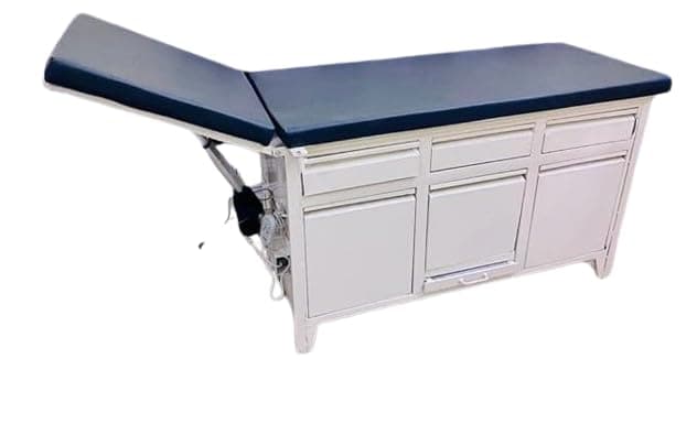 MPchoice Electric Examination Couch with Remote Control Head Movement, Skid Proof Foot Step with Mattress for Hospital/Clinic/Laboratory Size Inch(73L X32H X21W)