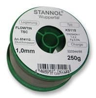 STANNOL 574104 SOLDER WIRE, KS115, 0.5MM, 250G