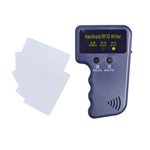 ETEKJOY Handheld 125KHz RFID ID Card Reader Writer Copier Duplicator + 5PCS Writable Cards
