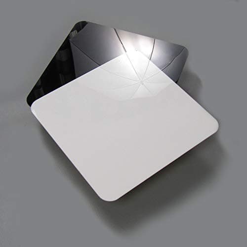 Twinkling Parrots White & Black Combo Acrylic Sheet Reflective and Non Reflective Finish Background | 1 Side Matt 1 Side Glossy | Tabletop Product Photography | 12 x12 Inch x 2pc.|