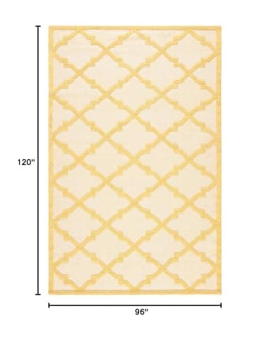Martha Stewart x SAFAVIEH Area Rug Collection - 8' x 10', Ivory & Gold, Handmade Wool, Ideal for Living Room, Bedroom, Dining Space (MSR2552A)