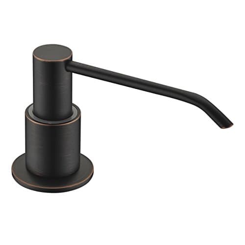 Black Soap Dispenser,Avola Solid Brass Built in Pump Kitchen Sink Dish Soap Dispenser