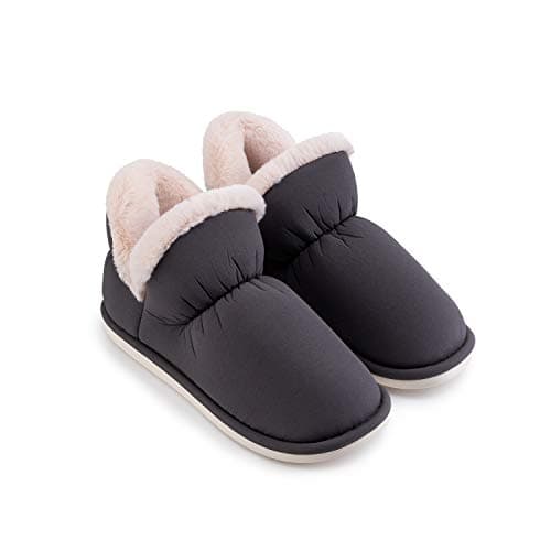 posee Neige Cute Plush Slippers for Women and Men - Light Brown, Fluffy Winter Slippers, House Slippers Warm Fleece Lined Non-Slip, Fuzzy Slippers Moccasin, Soft Plush Bootie Slippers Cozy