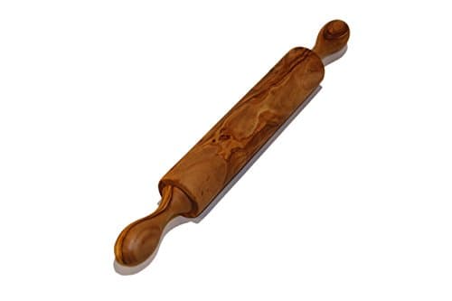 Cucina Priolo - Olive Wood Rolling Pin, Unique Natural Handcrafted, Essential Cooking and Baking Tool