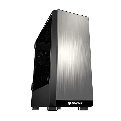 Cougar gaming Cougar Trofeo Mid-Tower Case with A Brushed Steel Front Panel and A Hinged Tempered Glass Side Panel
