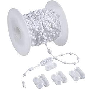 100 Links Vertical Blind Bottom Chain with 4 Pieces Plastic Chain Connectors for 89 mm (3.5 Inch) Slats