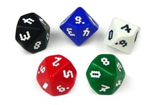 Tarquin OptiDie Dice (Single Numerically Balanced D10 0-9)