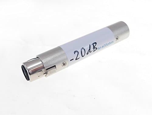 Pro-Craft Inline Attenuator -20dB XLR Female to Male Adapter - XLR Attenuator Cable