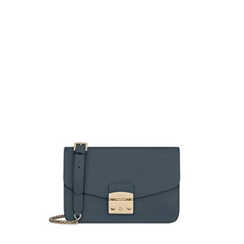 Metropolis Ladies Small Gray Ardesia Leather Shoulder Bag 978063