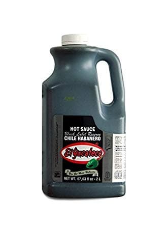 El Yucateco Hot Sauce 2 Liter/Half Gallon (67.63 fl. oz.)(BLACK LABEL HABANERO SAUCE)