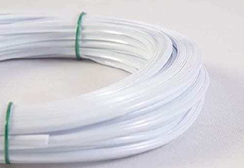 Woodykraft -Plastic Broom/cane wire WHITE color for Craft Work, Basket Making, Flower vases making - (Pack of 3) each 80 meters