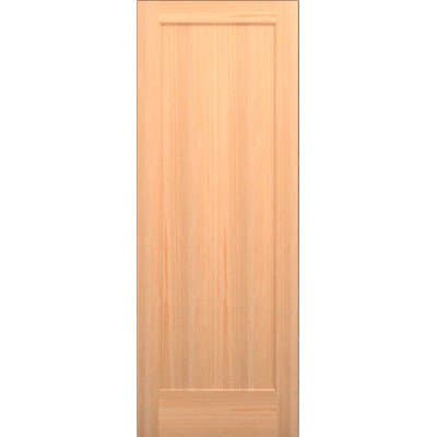 Wood 1 Panel Slab Interior Door Species: MDF, Opening Width: 3/0