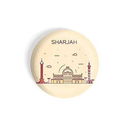 dhcrafts Fridge Magnet Brown Color Sharjah Glossy Finish Design Pack of 1