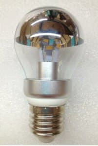 A19 Silver Bowl LED Clear Bulb 4 Watt