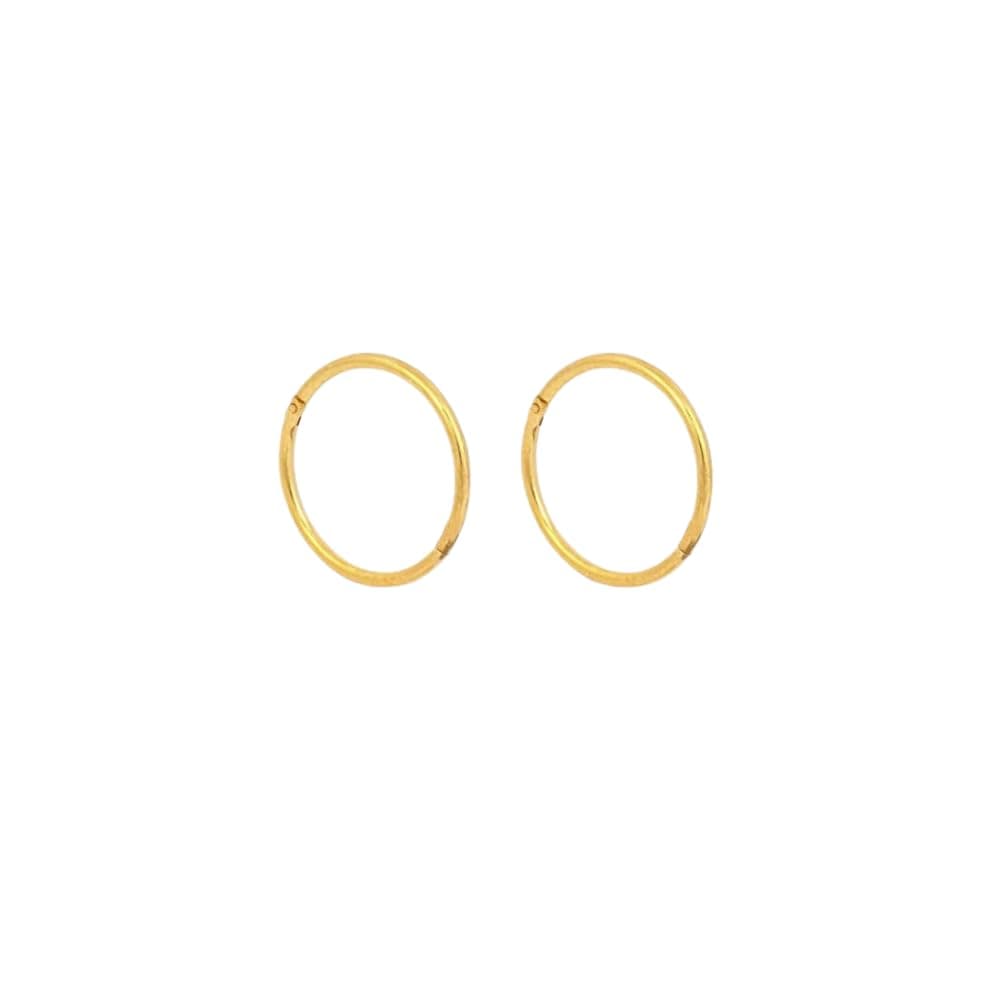 STUDEX Sensitive Gold Plated Silver 1/2" Smooth Hinged Hoop | Hypoallergenic and Nickel Free for Sensitive Ears | Hoop Earrings for Adults-PR-852-S