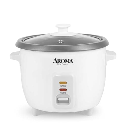 Aroma 6-Cup Pot-Style Rice Cooker, White (1) by Aroma