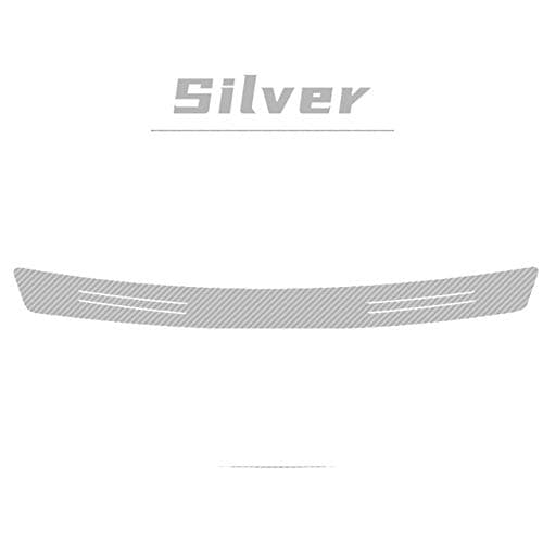 Automobiles-Car Stickers - Car Styling For CT200h F sport ES LS IS GX LX NX UX RX GC RC LC GS Carbon Fiber Car Trunk Rear Bumper Protection Sticker (Silver 101cmx8cm)