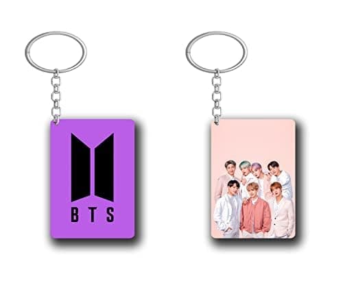 BTS Army Logo Rectangle Shape KeyChain BTS V | BT 21 Keychain | BTS Merch | BTS Keyring