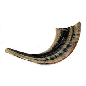 Kosher Shofar Ram's Horn Shofar Medium Size 36-38cm Polished Black / Dark