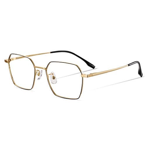 EyeGlow Titanium Glasses Frame Men Prescription Eyeglasses Frame Double Color Plating Ultra
