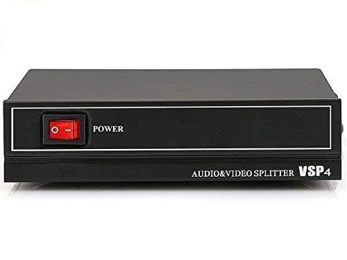 ELECTRADE 4 Way Audio Video AMP Splitter 1 Input & 4 Output