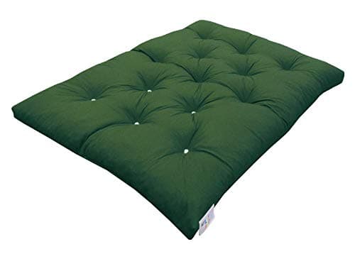 MyLayaboutMemory Foam Crumb Futon Mattress | Roll Out Guest Bed | 10 Colours | 3 Sizes. (Double | 190cm x 125cm, Bottle Green)