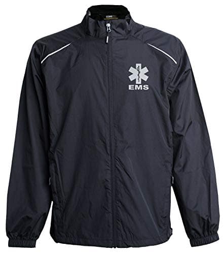 Smart People ClothingEMS windbreaker, REFLECTIVE logo, zip-up jacket, First Responder, thin windbreaker without lining.