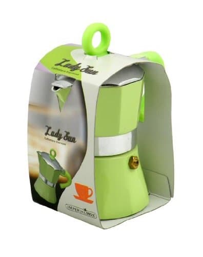 "Lady Sun" Espresso Coffee Maker 1-Cups GREEN [ Italian Import ]