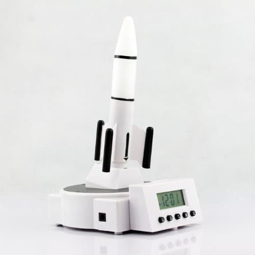 Rocket Table Clock Flying Space Rocket Launching Digital Alarm Clock