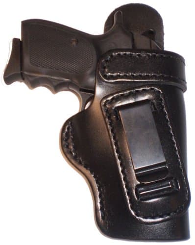 Smith and Wesson J Frame 2 inch Revolvers Heavy Duty Black Right Hand Inside The Waistband Concealed Carry Gun Holster With Forward Cant and Slide Guard Bodyshield