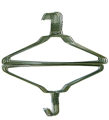 25 Green/Gold Blend Wire Heavy-duty 18" Clothes, Coat, Jacket Hangers, 11.5 Gauge Plus Limited Time Bonus of 5 Extra Free Hangers