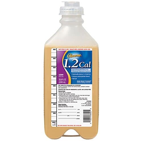 Glucerna 1.2 Cal Ready-To-Hang Specialized Nutrition For Patients With Abnormal Glucose Tolerance 1-Liter With Adapter Cap - 1 Case Of 8