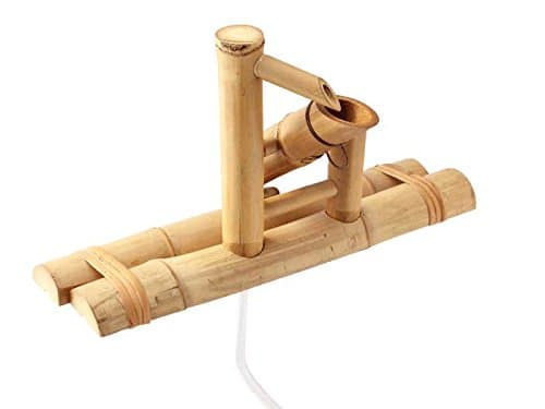 Bamboo Accents Rocking Fountain on Bamboo Arms - 16 Inch Width for Use with Your Favorite Container Shishi Odoshi Deer Scarer