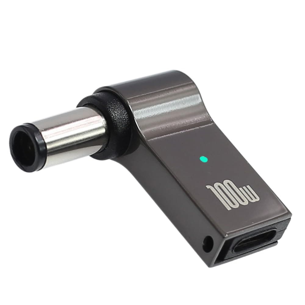 USB C to Laptop Charger Converter, Type C to DC 7.4mm x 5.0mm (7.4x0.6) Plug, 100W PD, Charging Connector for (7.4 x 5.0mm HP Large Needle)