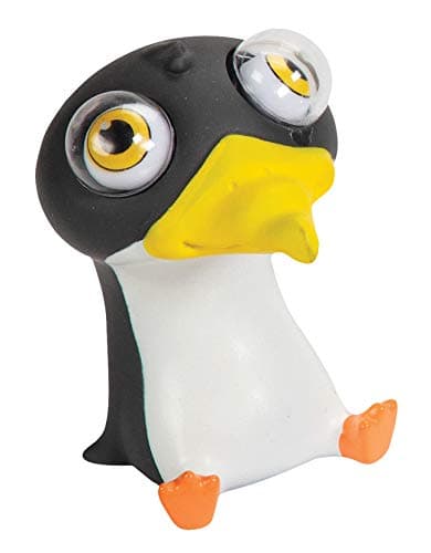 Warm Fuzzy Toys Poppin' Peeper Penguin Fidget Toy, 3 Inches