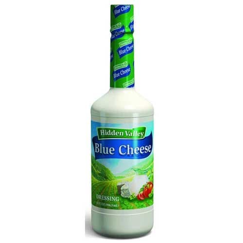 Hidden Valley Blue Cheese Dressing, 32 Ounce Pour Bottle -- 6 per case.