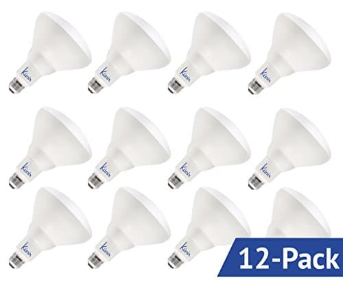 Kunix 12 - Pack of BR40 LED Light Bulb ComfortVIEW, 15W (100W Eq), Soft White Glow (3000K), 1,100 Lumens, Medium Screw Base (E26), Wide Flood Light Bulb, 120° Beam Angle, UL and ENERGY STAR